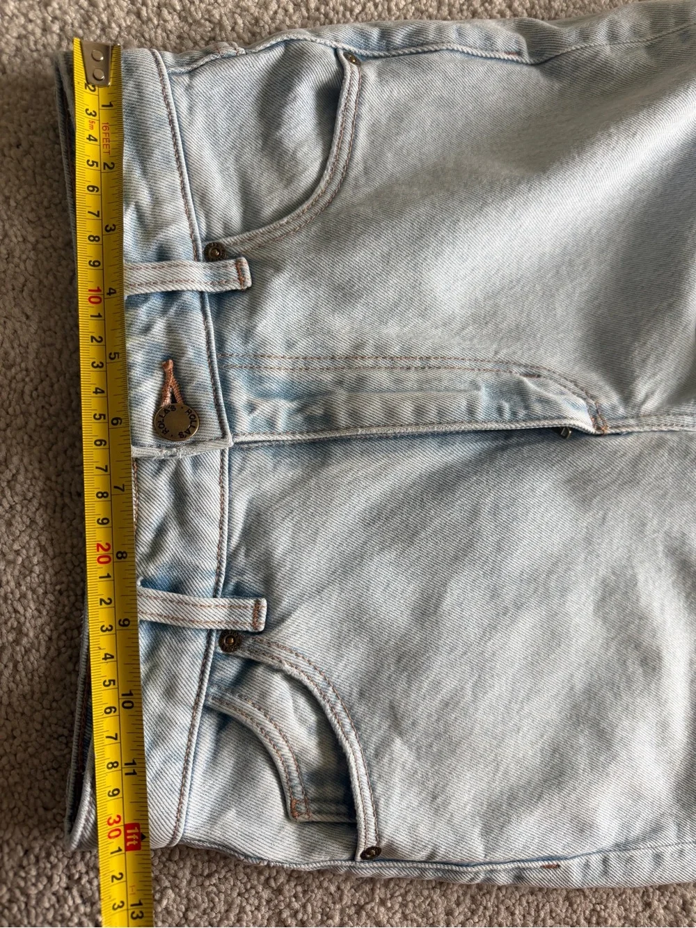 Rolla’s Heidi Jeans Size 24 High Rise Wide Leg Light Wash Denim - Picture 9 of 13
